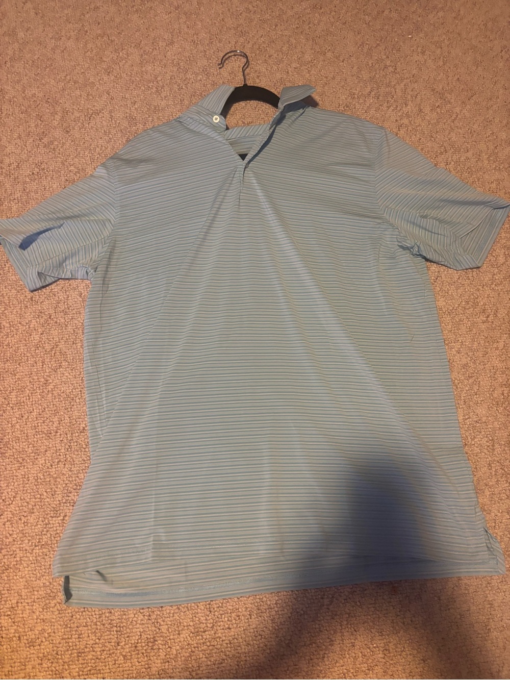 Southern Tide Light Blue Microstripe Polo